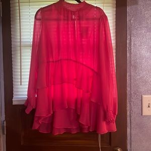 NWT Pink Tiered Top